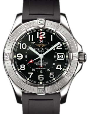 Breitling - Colt GMT  A32350 black dial on Diver Pro II.jpg